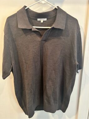 Madewell Men's Short-Sleeve Polo - Charcoal Gray